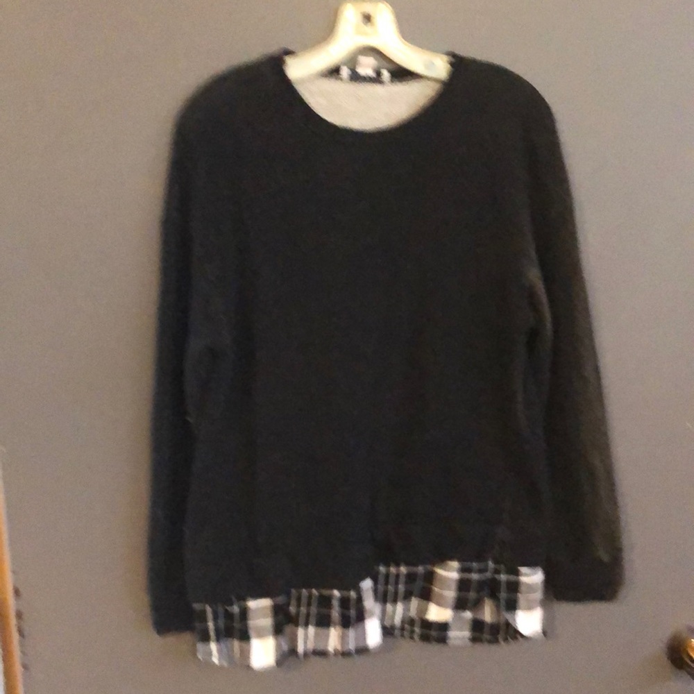Layered look sweater
